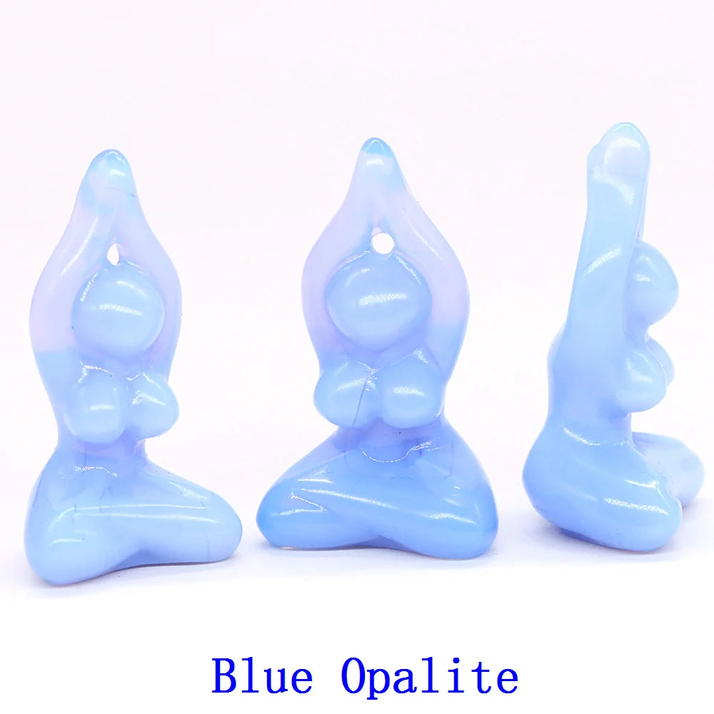 1.6" Yoga Pose Crystal Goddess Figures - Cosmic Serenity Shop