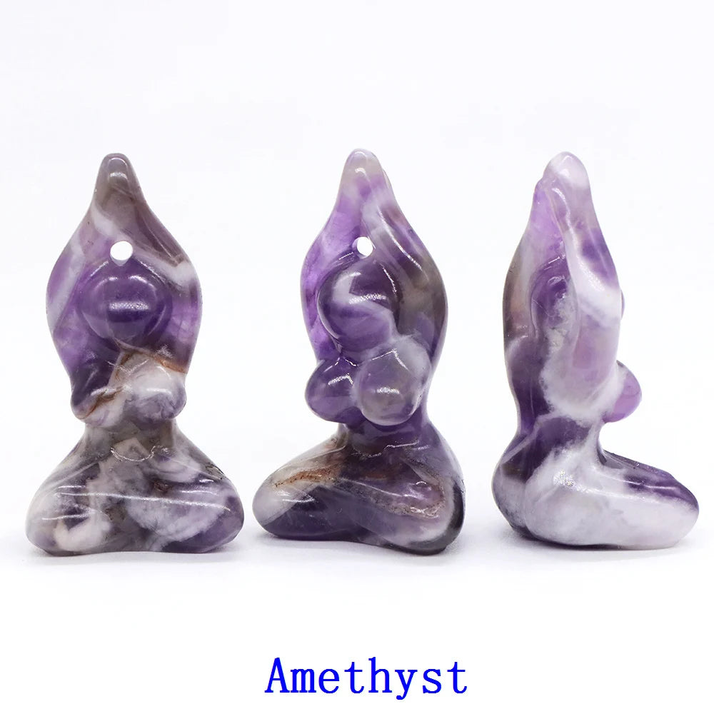 1.6" Yoga Pose Crystal Goddess Figures - Cosmic Serenity Shop