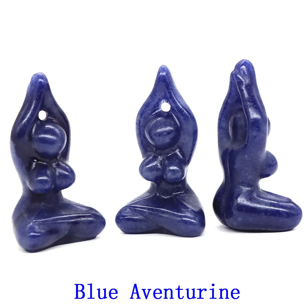 1.6" Yoga Pose Crystal Goddess Figures - Cosmic Serenity Shop