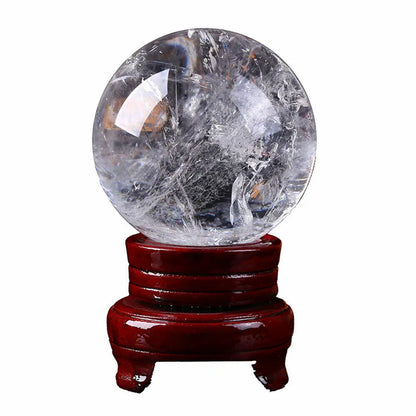 Natural Clear Quartz Crystal Sphere - Cosmic Serenity Shop