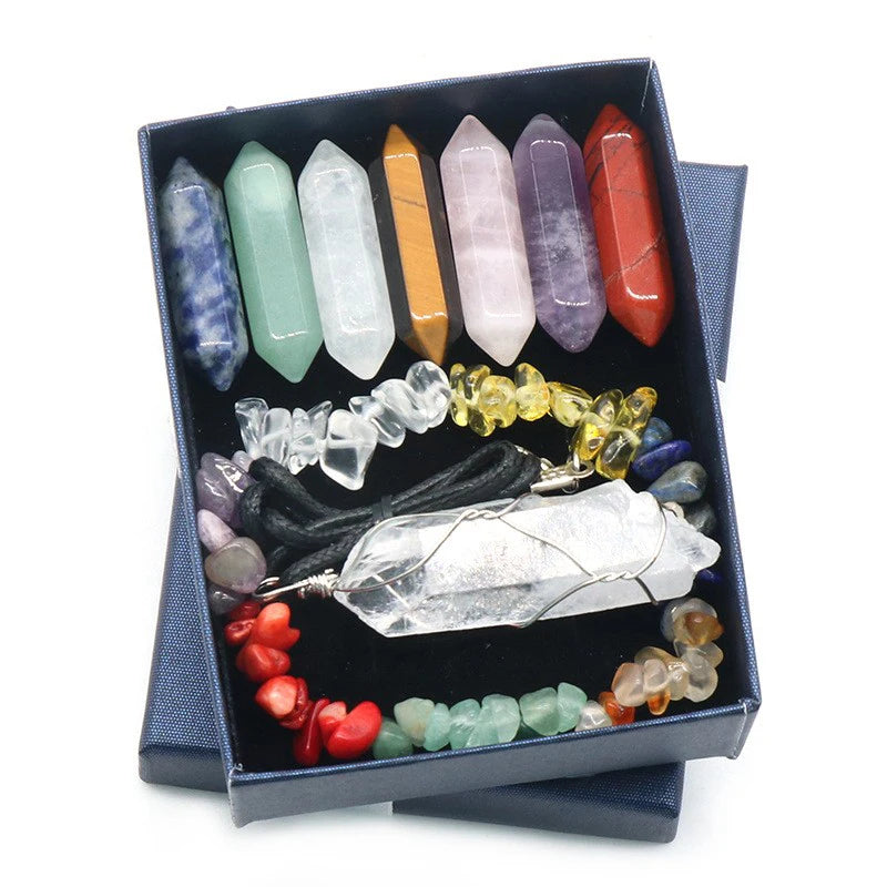 15 Chakra Healing Natural Crystal Stone Sets - Assortment - CosmicSerenityShop