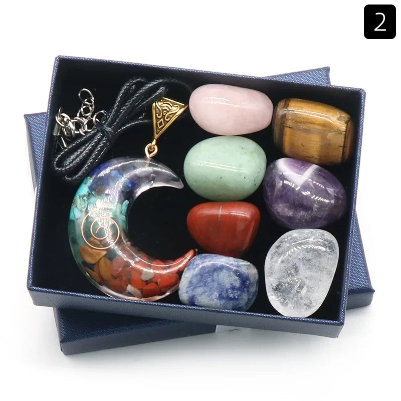 14pcs Pointed Quartz Crystal Healing Stones Gift Box Set