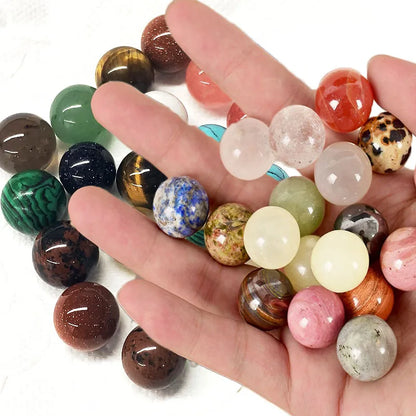 Natural Stone Crystal Spheres - 20 Pcs - Cosmic Serenity Shop