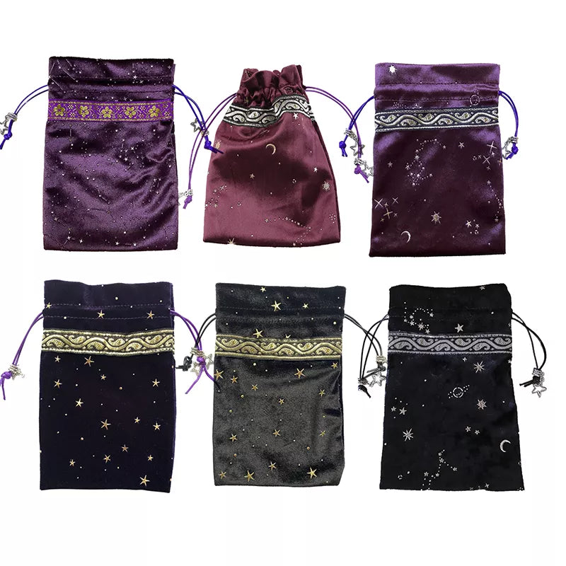 Velvet Tarot Oracle Cards Runes Storage Bags, Assortment - CosmicSerenityShop