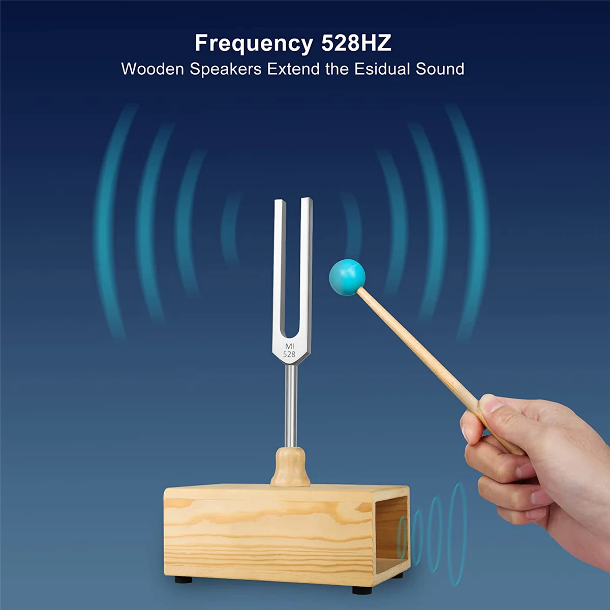 Tuning Fork - 528HZ with Resonance Box - Cosmic Serenity Shop