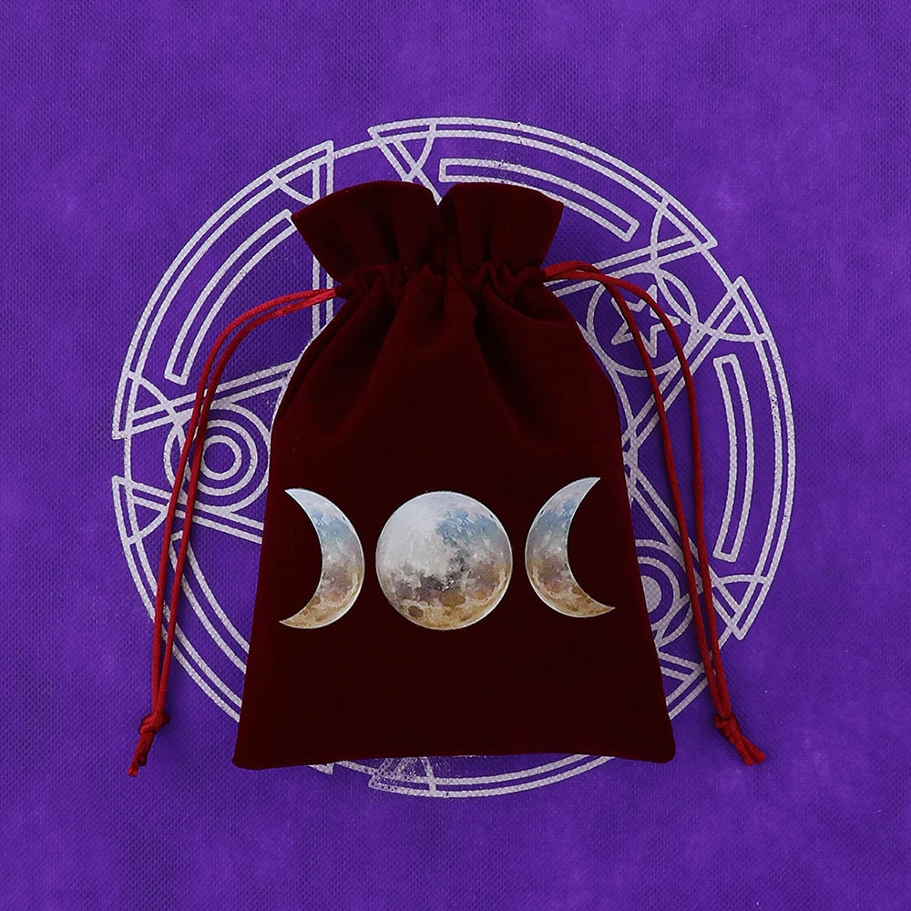 Velvet Drawstring Tarot Card Storage Bag - Cosmic Serenity Shop