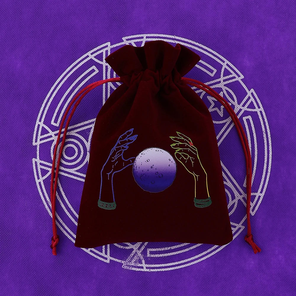 Velvet Drawstring Tarot Card Storage Bag - Cosmic Serenity Shop