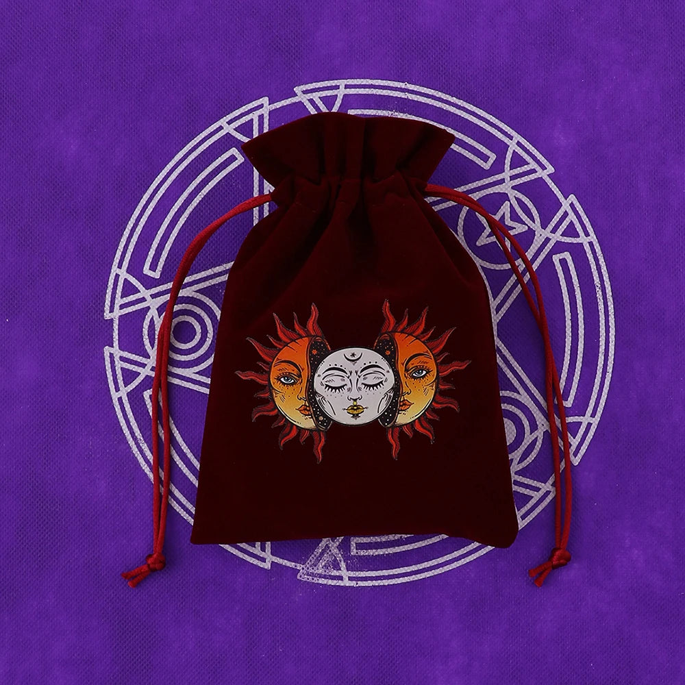 Velvet Drawstring Tarot Card Storage Bag - Cosmic Serenity Shop