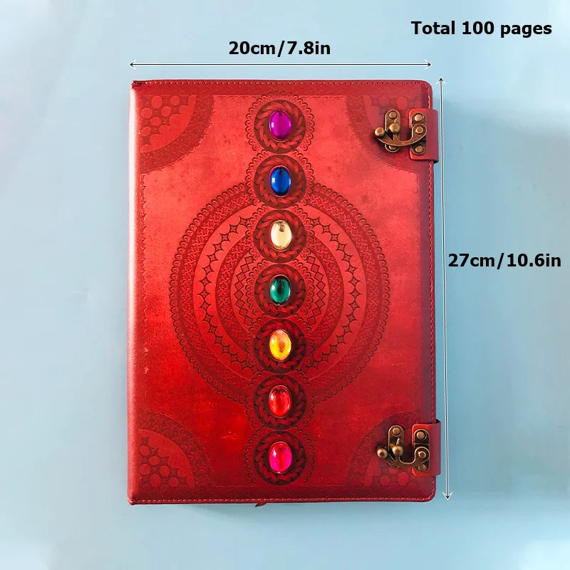 7 Chakra Stones Writing Journal Book - Cosmic Serenity Shop