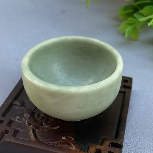 Natural Stone Jade Decorative Bowl - CosmicSerenityShop