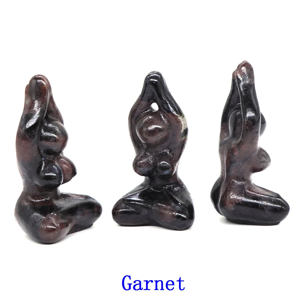 1.6" Yoga Pose Crystal Goddess Figures - Cosmic Serenity Shop