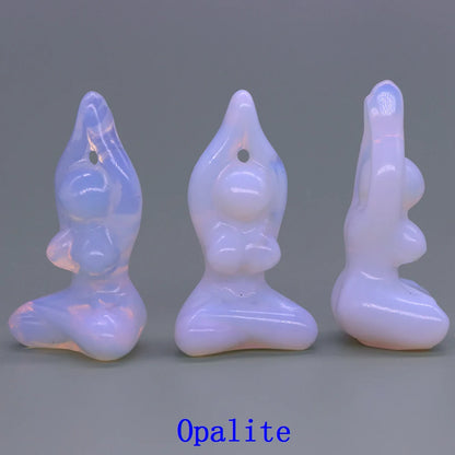 1.6" Yoga Pose Crystal Goddess Figures - Cosmic Serenity Shop