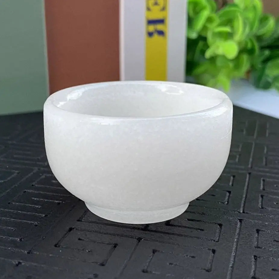 Natural Stone Jade Decorative Bowl - CosmicSerenityShop