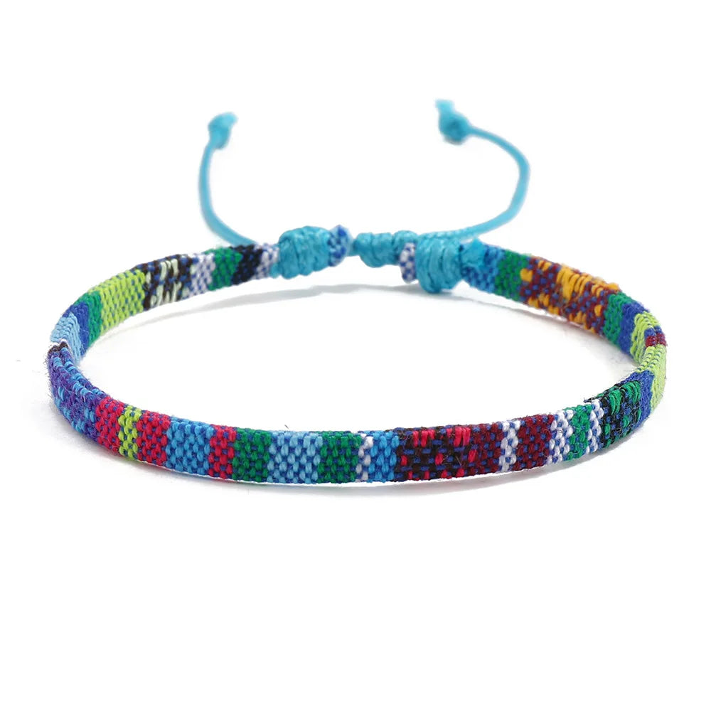 Bohemian Nepal Woven Fabric Bracelet for Men - CosmicSerenityShop