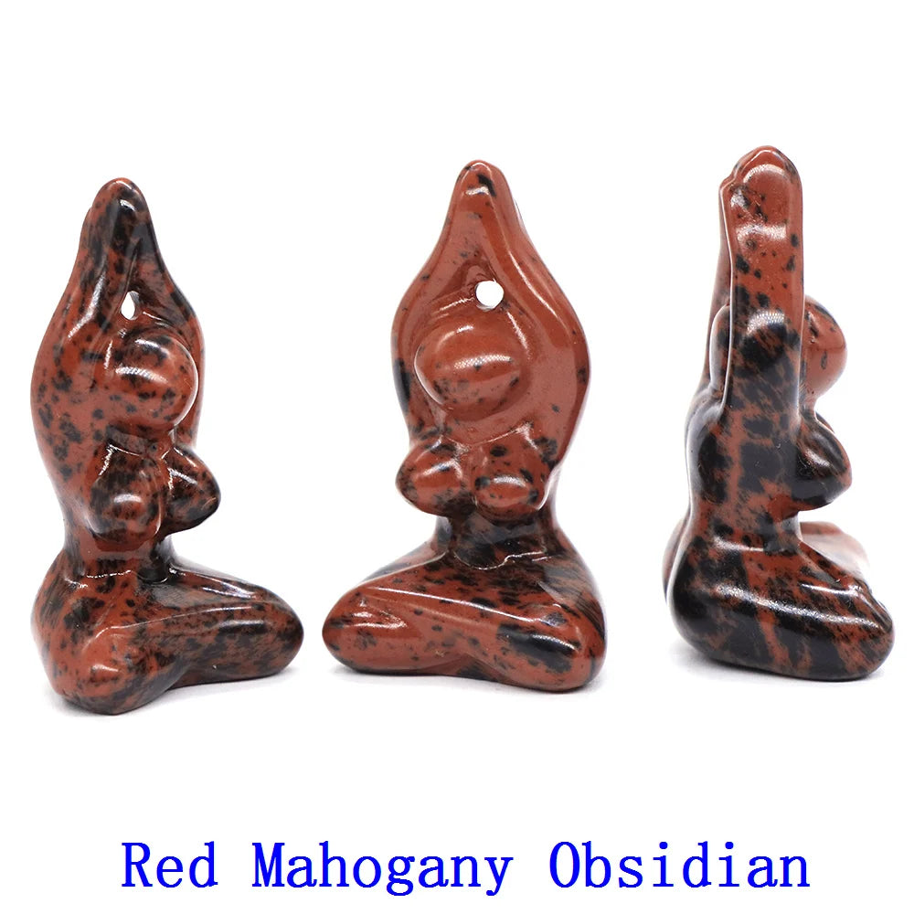 1.6" Yoga Pose Crystal Goddess Figures - Cosmic Serenity Shop