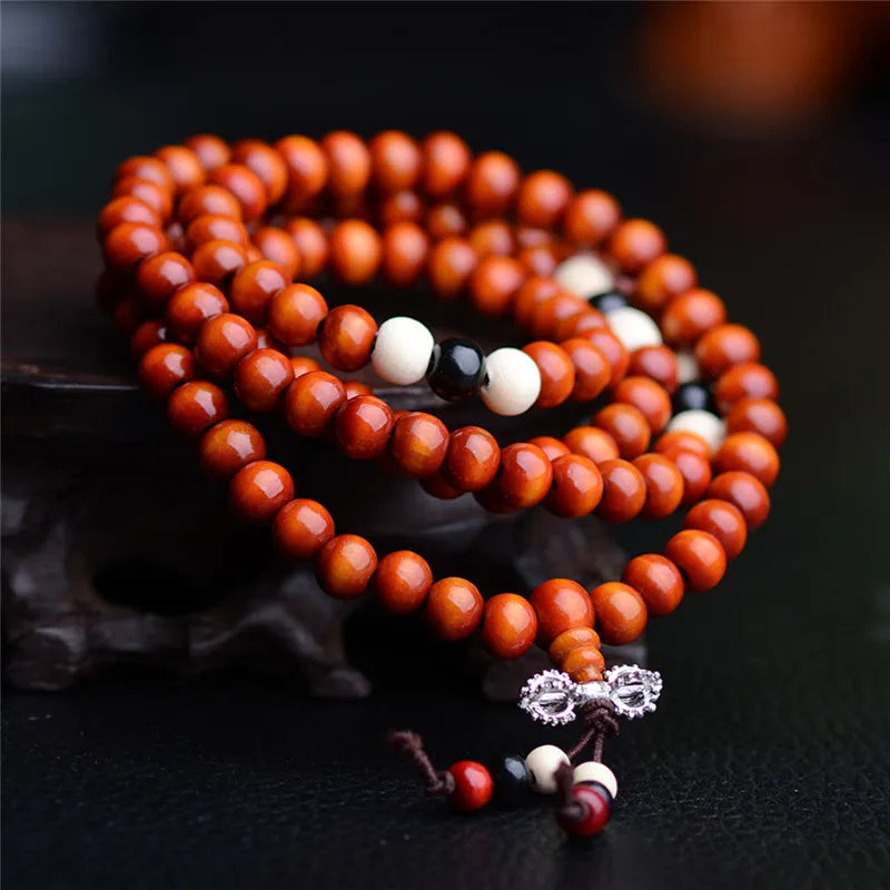 Tibetan Buddhist Sandalwood Prayer 108 Mala Beads - Cosmic Serenity Shop