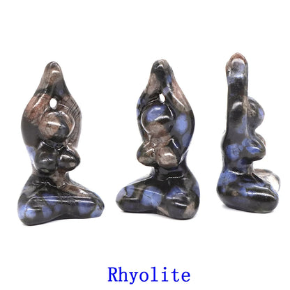 1.6" Yoga Pose Crystal Goddess Figures - Cosmic Serenity Shop