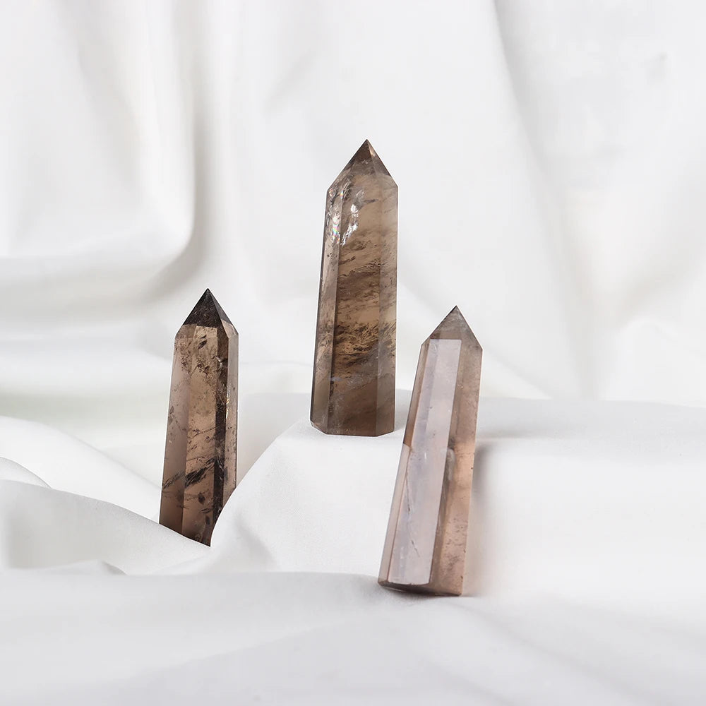 Natural Smoky Quartz Crystal Hexagonal Tower - Cosmic Serenity Shop