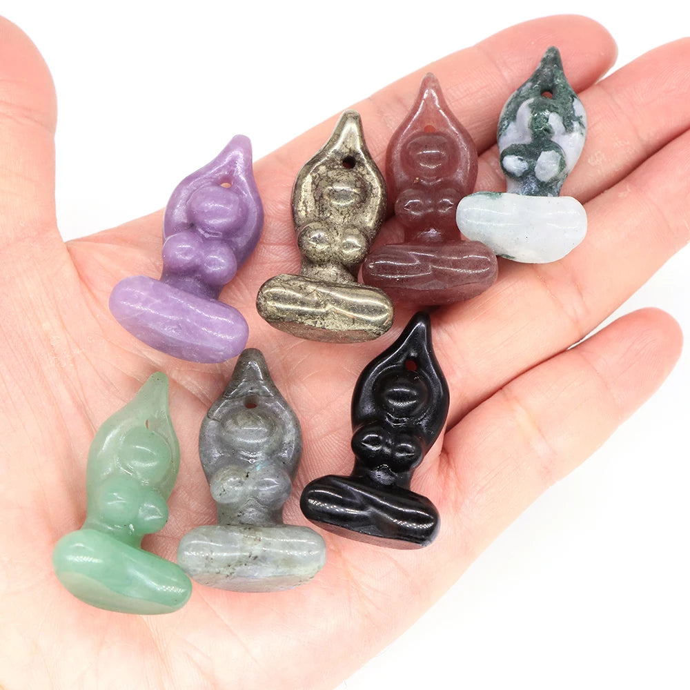 1.6" Yoga Pose Crystal Goddess Figures - Cosmic Serenity Shop