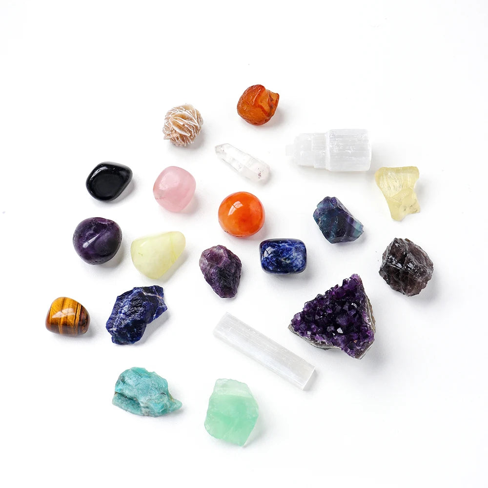 Natural Crystal Gift Box Set - 20pc  - Cosmic Serenity Shop