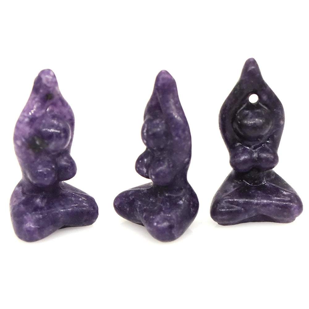 1.6" Yoga Pose Crystal Goddess Figures - Cosmic Serenity Shop