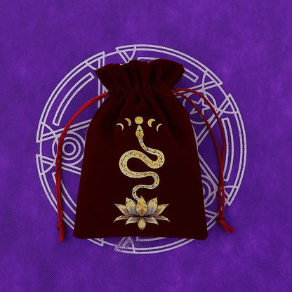 Velvet Drawstring Tarot Card Storage Bag - Cosmic Serenity Shop