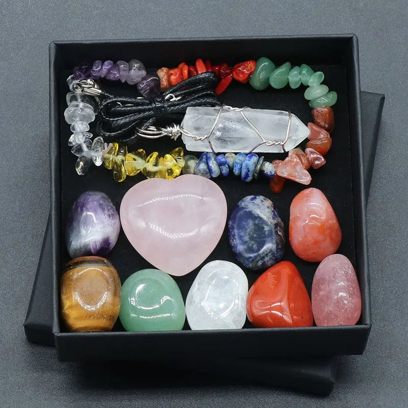 Chakra Healing Natural Crystal Stone Sets - Assortment - CosmicSerenityShop