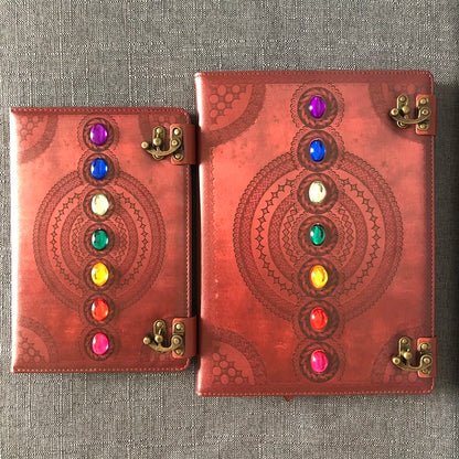 7 Chakra Stones Writing Journal Book - Cosmic Serenity Shop