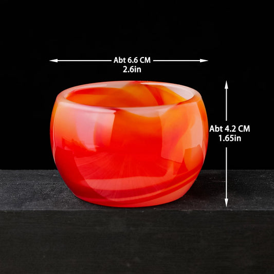 Red Agate Stone Decorative Bowl - CosmicSerenityShop