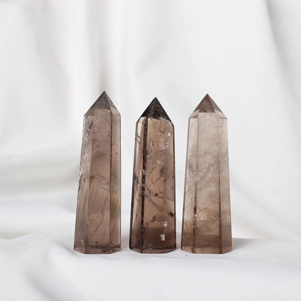 Natural Smoky Quartz Crystal Hexagonal Tower - Cosmic Serenity Shop