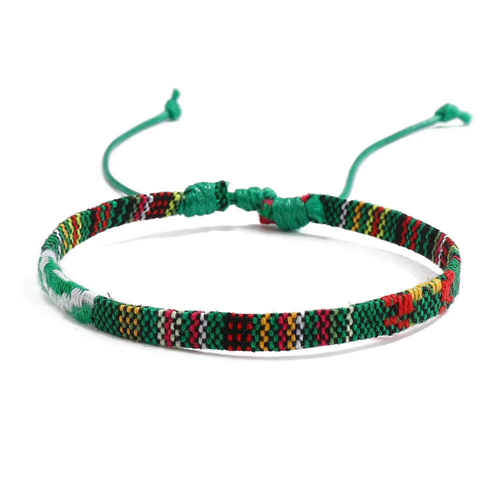 Bohemian Nepal Woven Fabric Bracelet for Men - CosmicSerenityShop