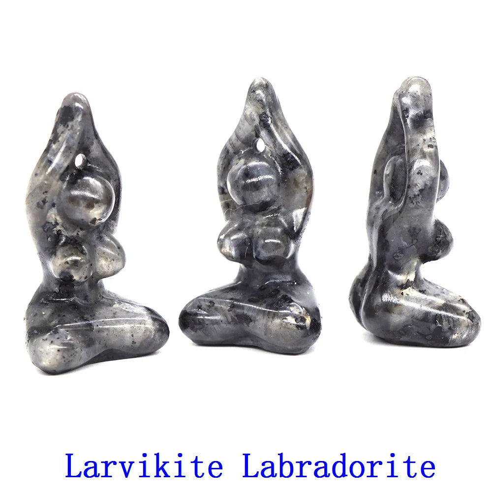 1.6" Yoga Pose Crystal Goddess Figures - Cosmic Serenity Shop