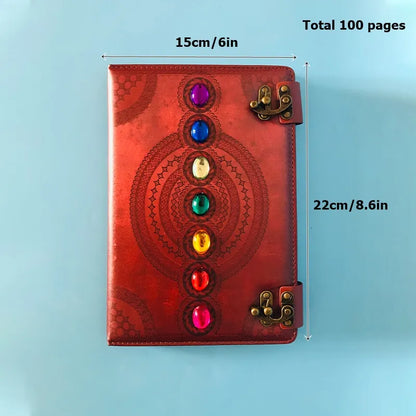 7 Chakra Stones Writing Journal Book - Cosmic Serenity Shop