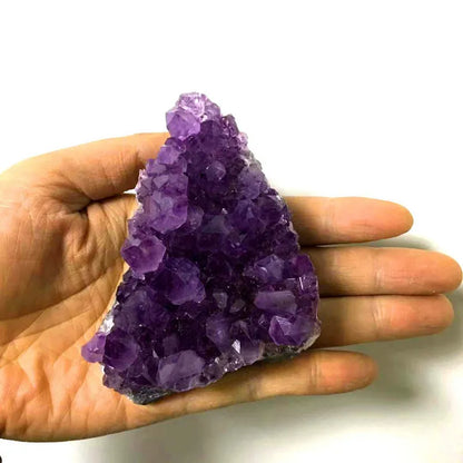 Natural Raw Purple Brazilian Amethyst Quartz Crystal Cluster