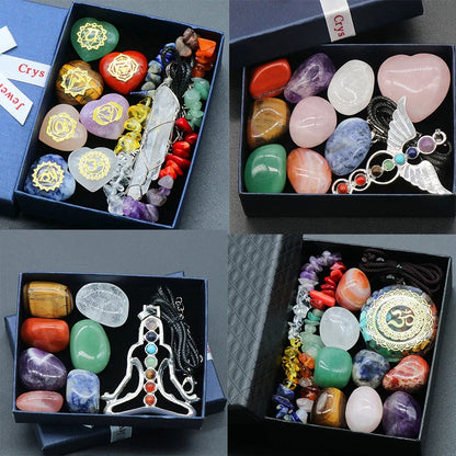 Chakra Healing Natural Crystal Stone Sets - Assortment - CosmicSerenityShop