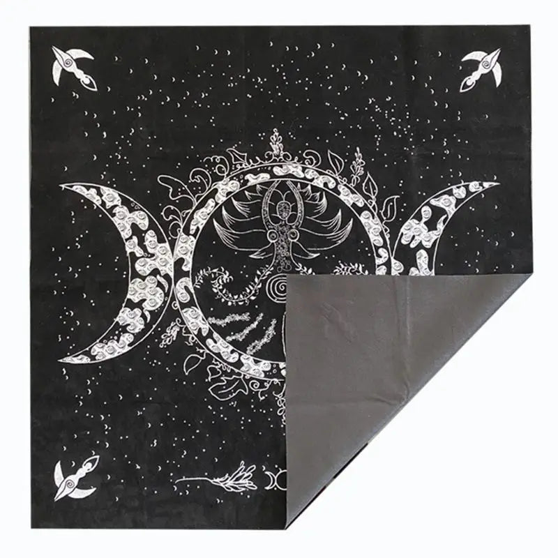 Triple Goddess Moon Phases Tarot Cards Tablecloth