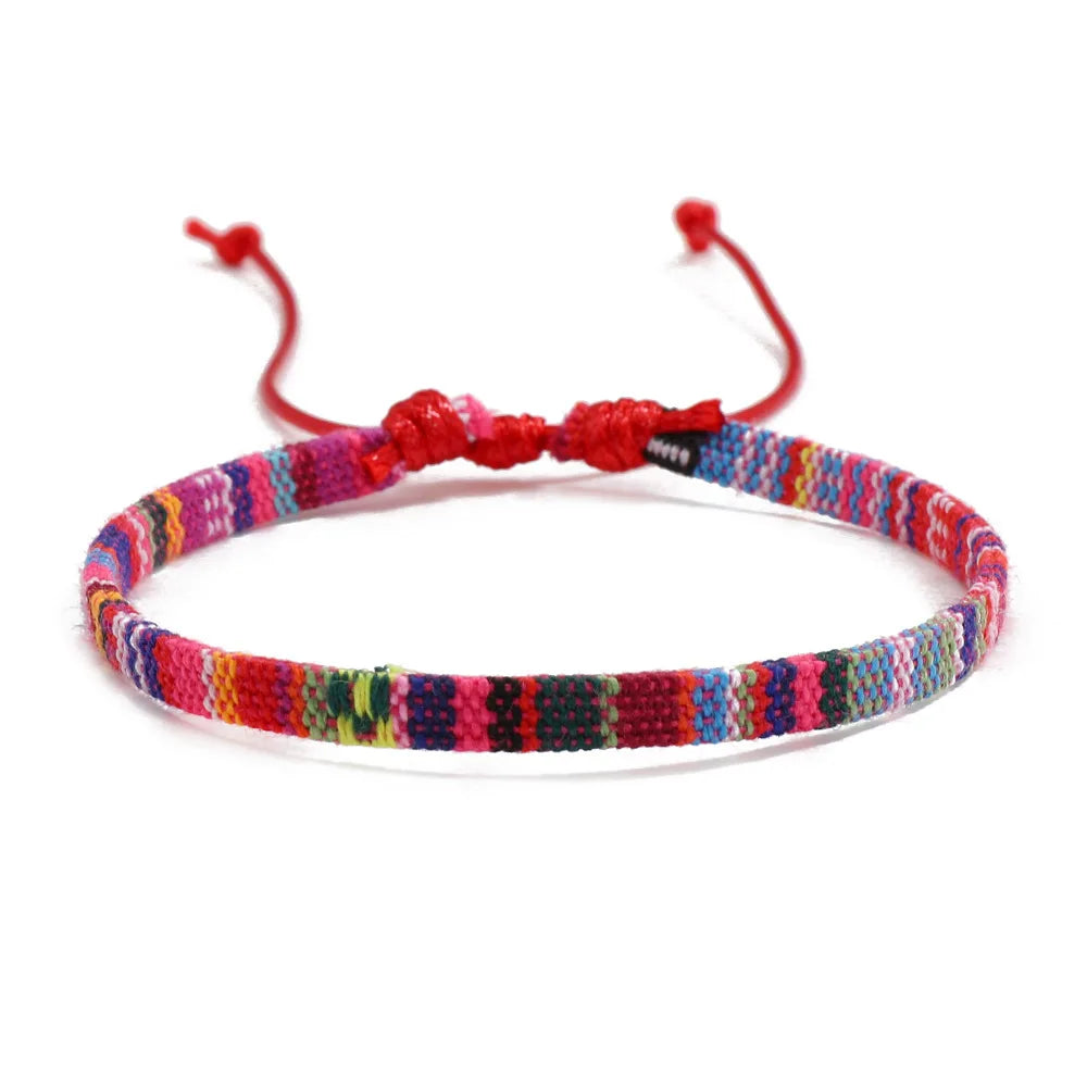 Bohemian Nepal Woven Fabric Bracelet for Men - CosmicSerenityShop