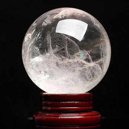 Natural Clear Quartz Crystal Sphere - Cosmic Serenity Shop