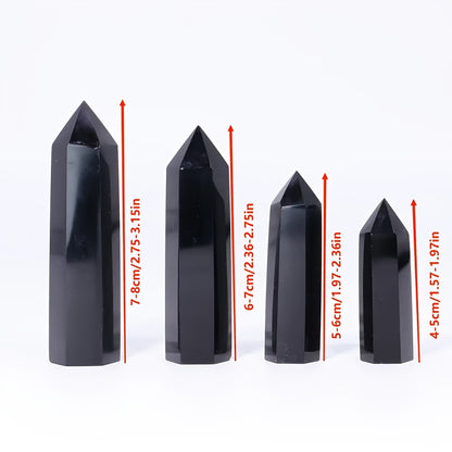 Black Obsidian Crystal Tower Pillar - Cosmic Serenity Shop