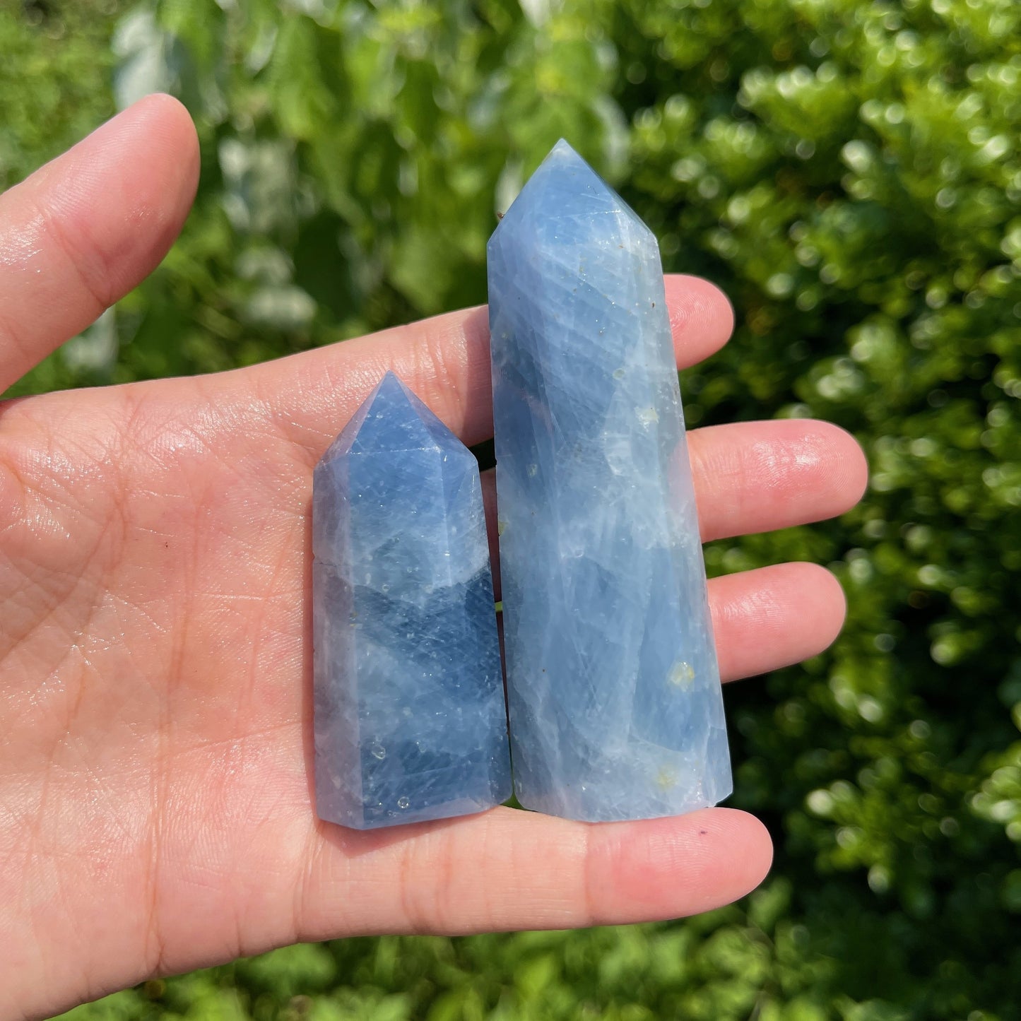 Celestite Crystal Towers - Cosmic Serenity Shop