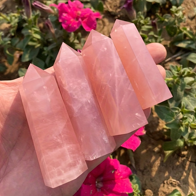 Rose Quartz Natural Healing Crystal Tower - Cosmic Serenity Shop