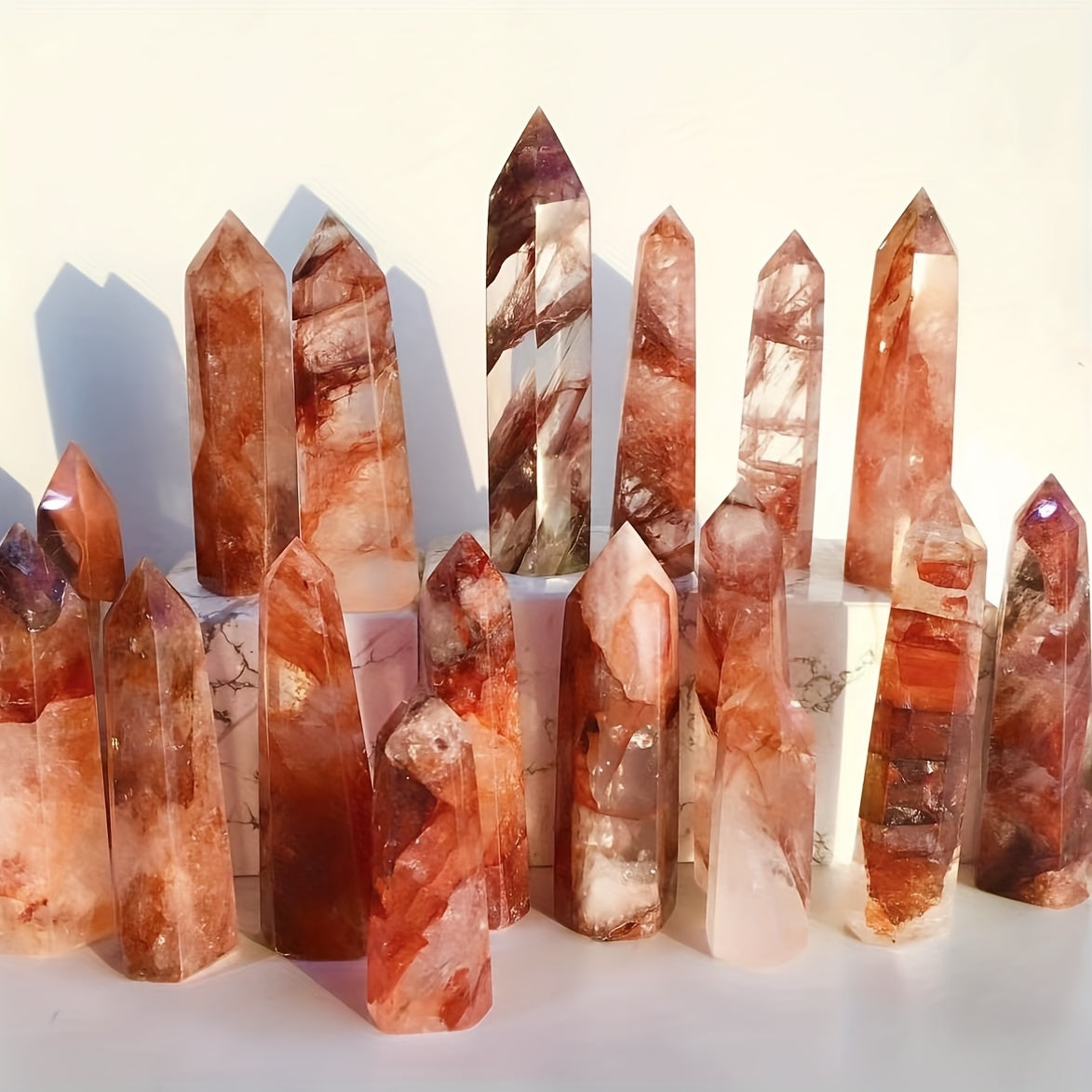 Fire Quartz Crystal Tower - Cosmic Serenity Shop