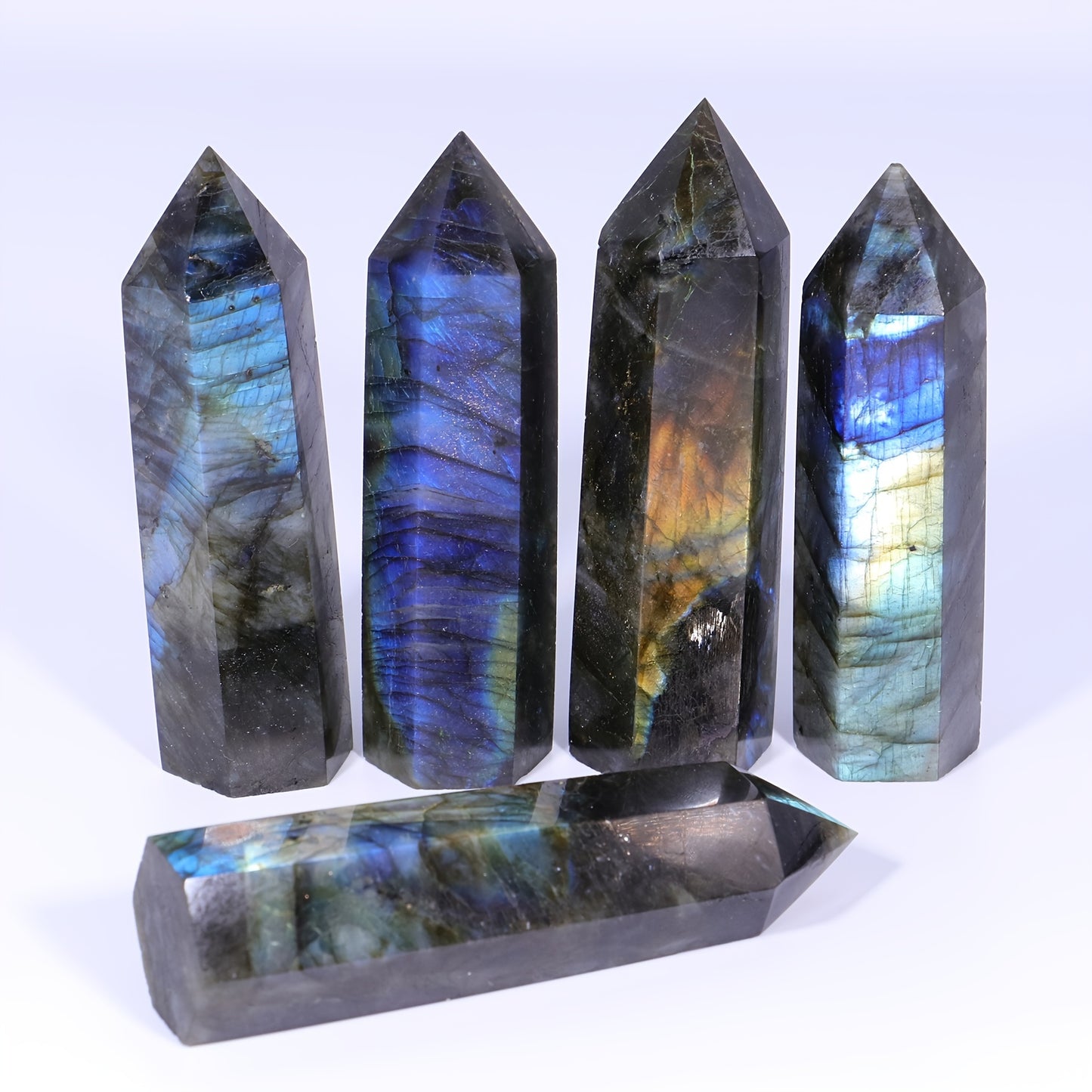 Crystal Labradorite Obelisk Crystal Tower - Cosmic Serenity Shop