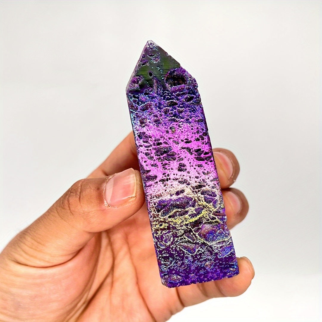 Natural Purple Aura Sphalerite Crystal Towers - Cosmic Serenity Shop