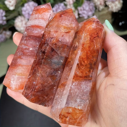 Fire Quartz Crystal Tower - Cosmic Serenity Shop