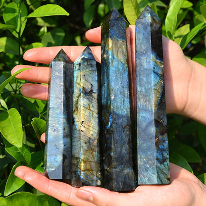 Crystal Labradorite Obelisk Crystal Tower - Cosmic Serenity Shop