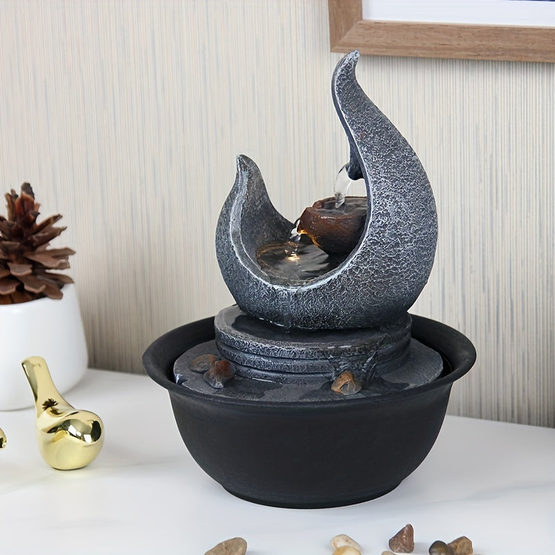 Tabletop Water Fountain With Natural Rocks - Cosmic Serenity Shop