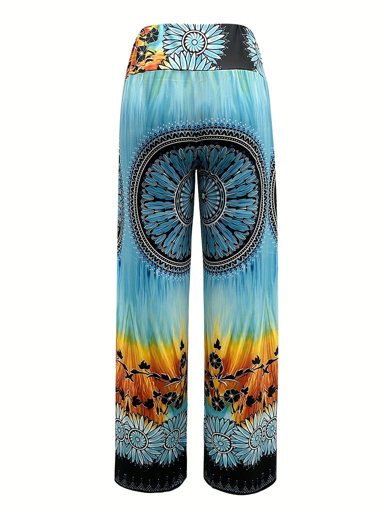 Women's Casual Chic Summer Tribal Print Pants - Cosmic Serenity Shop