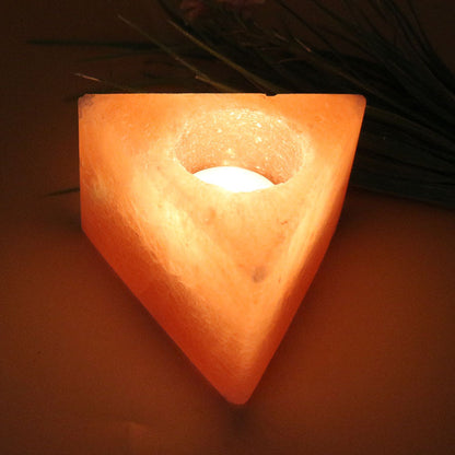 Himalayan Rose Salt Lamp Candle Holder, Cosmic Serenity Shop