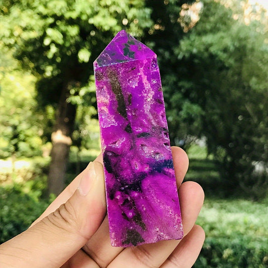 Natural Purple Aura Sphalerite Crystal Towers - Cosmic Serenity Shop